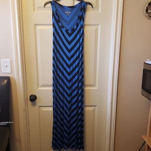 Apt 9 blue and black maxi dress. Size Small